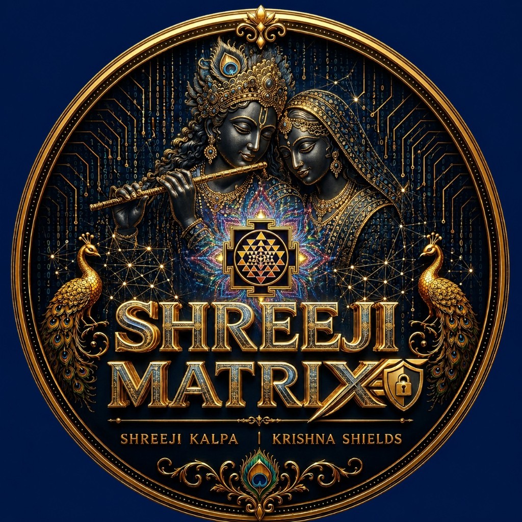 Shreeji Matrix — Radha Krishna, Sri Yantra, Krishna Shields
